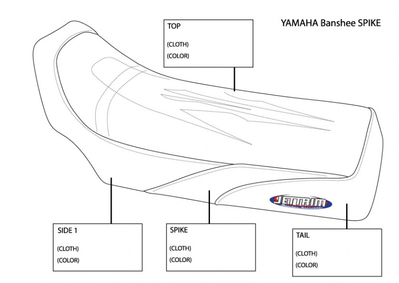 Yamaha Banshee Spike ATV Seat Cover Jettrim