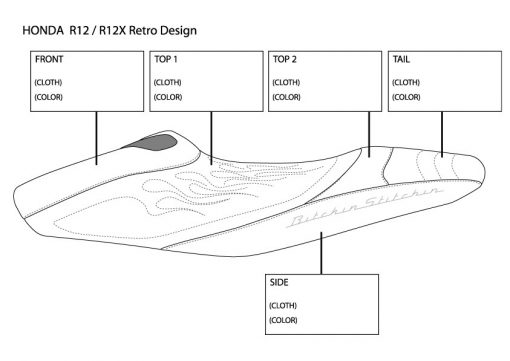 Honda R12 / R12X Retro PWC Seat Cover - Image 3