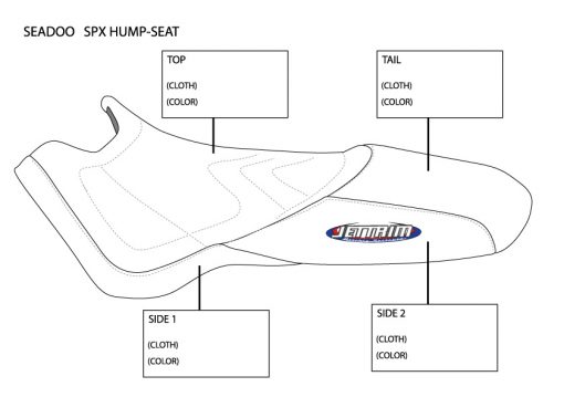 Sea-Doo SPX / XP Factory Hump PWC Seat Cover - Image 2