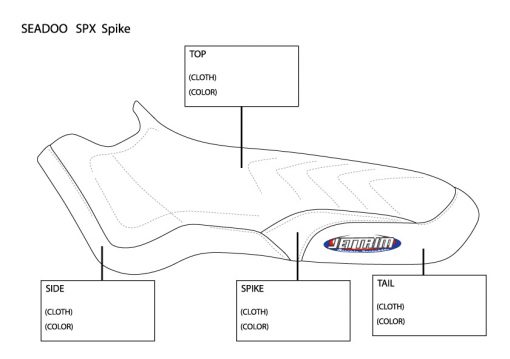 Sea-Doo SPX / XP Spike PWC Seat Cover - Image 2
