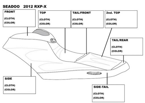 Sea-Doo RXP-X 260 / 300 ('12+) PWC Seat Cover