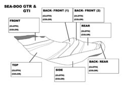 Sea-Doo GTR 215 / GTI SE 130 / GTI SE 155 / GTI Ltd 155 ('12-'16) PWC Seat Cover